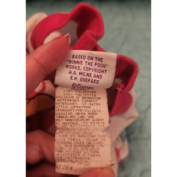 Winnie The Pooh Vintage 90s Poohs Garden Shirt Size 4 - Picture 2 of 2